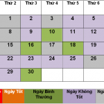 Các ngày “Thiên quỷ” (xấu)