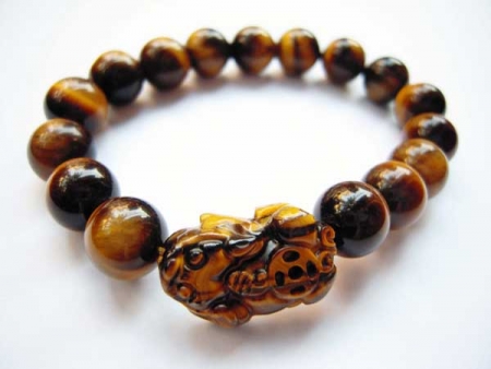 Vòng tay đá mắt hổ tỳ hưu 10 ly