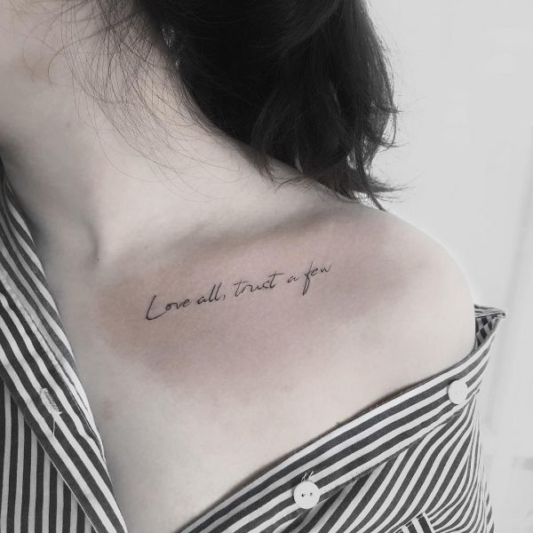 Hình xăm dòng chữ