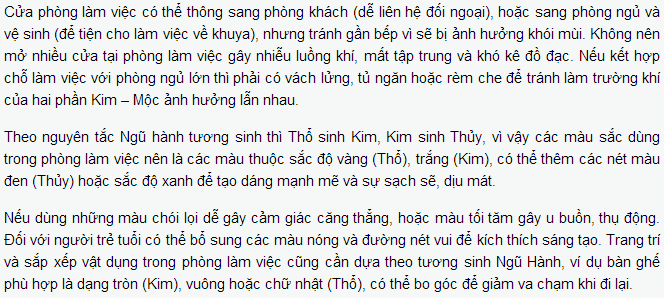 mau sac do vat tuan theo phong thuy Bài trí góc làm việc dựa trên thuyết phong thủy